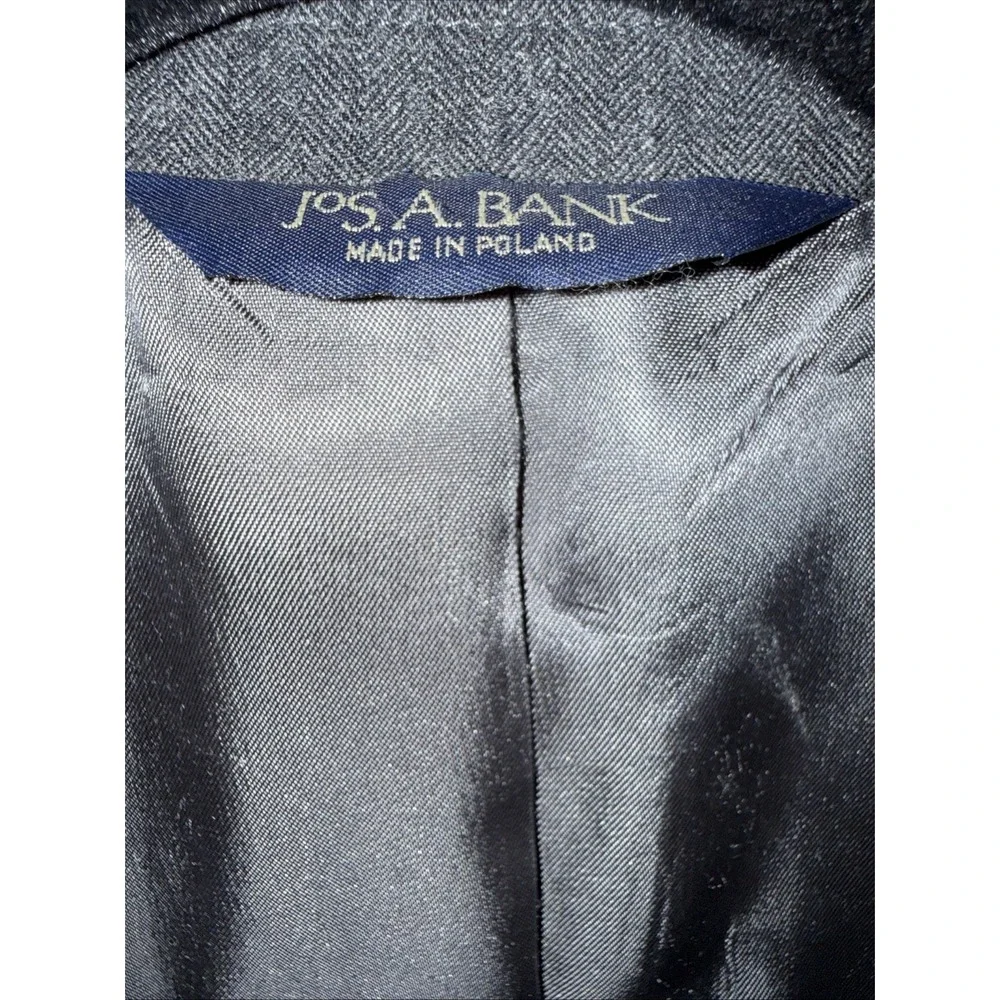Jos A Bank Executive Collection Blazer 42R Charcoal Gray 100%‎ Wool Sport Coat